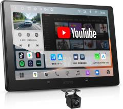ATOTO S84��ڐi���� S84G211 �o�b�N�J�����t���@atoto 10.1 �C���` QLED Android�i�r 2DIN �f�B�X�v���C�I�[�f�B 8�R�A 4GB+64GB �A���h