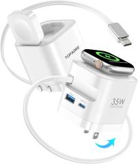 TOPADRE�V�o�� ����������莮For �A�b�v���E�H�b�` �[�d�� 35w 4in1 Apple watch �[�d��Ή��y�L�k70cm/�܏�ݎ�/4�䓯���[�d��/PSE/GaN