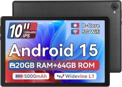�^�u���b�g 10�C���` Android 15 Wi-Fi���f�� 20GB+64GB+1TB�g�� Widevine L1�Ή� 8�R�ACPU 5000mAh GMS�F�� BT5.3 ��F�� �������e ����