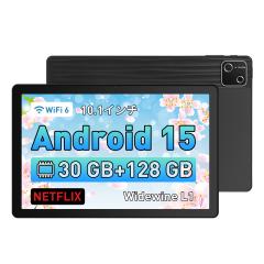 Android 15 �^�u���b�g 10�C���` 8�R�ACPU 30GB+128GB+1TB�g�� WiFi6&BT5.4 ���ʐM 1280*800 �f�B�X�v���C Netflix�Ή� Widevine L1 HD��