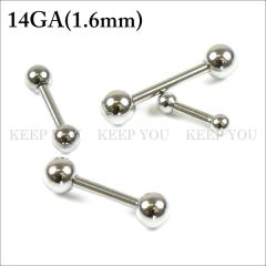 �y���[���֑Ή��z�V���[�g �X�g���[�g �o�[�x�� 14G �{�f�B�[�s�A�X �T�[�W�J���X�e�����X316L �{�f�B�s�A�X 14�Q�[�W 1.6mm ��