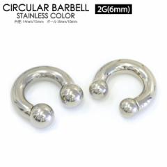 ���[���֑������� �{�f�B�s�A�X �T�[�L�����[ �o�[�x�� �{�[�� 2G(6mm) �T�[�W�J���X�e�����X316L(��×p)�y��s�A�X �g���K�X �C���[