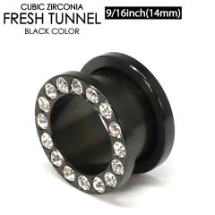 [  tbVgl ubN CXg[t  9/16inch(14mm)  T[WJXeX316L BLACK J[R[eB