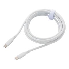 AudioComm �Ȃ߂炩�P�[�u�� USB-C to C 2m �z���C�g�bSMT-L20SCC-W 01-7339 �I�[���d�@
