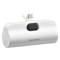 SmartComm ���o�C���o�b�e���[ ���}���^�C�v 5000mAh �z���C�g�bSMP-PI50-W 05-0808 �I�[���d�@