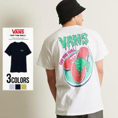 VANS バンズ ヴァンズ 半袖Tシャツ メンズ Tシャツ 白T ブランド クルーネック 半袖 トップス ロゴプリント 綿100% バックプリント ブラ