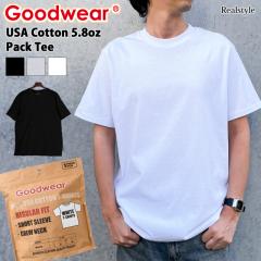 �V�� �O�b�h�E�F�A Goodwear T�V���c �����Y ���� ��100�� ���� ���n �g�b�v�X �p�b�NT �N���[�l�b�N 5.8�I���X 2W7-65227