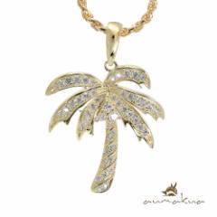 ハワイアンジュエリー ネックレス レディース ヤシの木 キュービックジルコニア イエロー シルバー925 チェーン aumakua CG-461-11-02 母