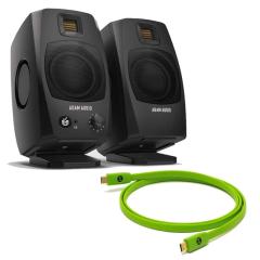 ADAM D3V Black + OYAIDE�����i��USB�P�[�u���Z�b�g(Type C to C 2.0m)(�y�A)(�������K�i)(�A�_��)(���j�^�[�X�s�[�J�[)(�u���b�N)(�I��