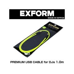 EXFORM PREMIUM USB CABLE for DJs 1.0m �yDJUSB-1M-YLW�z