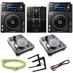 Pioneer DJ XDJ-1000MK2 + DJM-250MK2 �N���u�X�^�C��8�_SET �y�{�̕ی�J�o�[ & ���i��USB�P�[�u���t���z(�p�C�I�j�A�f�B�[�W�F�[)
