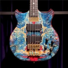ALEMBIC SCSB4 Buckeye Resin [Stanley Clark Signature Deluxe w/Side LED�fs Blue]