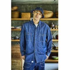 COUPONzz@orslow / SUPIMA 100/2 LINEN DUNGAREE WORK SHIRT IAXE _K[Vc