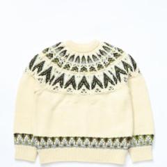 COUPONzz@COOHEM / KOUHEN NORDIC KNIT P/O L size WHITE R[w jbg Z[^[