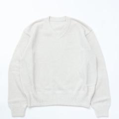 COUPONzz@crepuscule / Moss Stitch V Neck PO  OATMEAL  NvXL[@vI[o[@VlbN