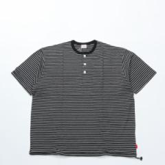 COUPONzz Healthknit / Classic Border Jersey Wide Henleyneck S/S NVbN{[_[W[W[ Chw[lbN TV