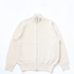 COUPONzz@Yonetomi / EX FINE WOOL RIB KNIT BLOUSON  ECRU lg~j[x[VbN E[ u]