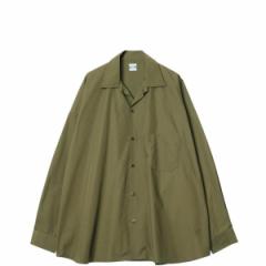 COUPONzz  ARMY TWILL / Cotton/Polyester Plain Big Shirt KHAKI A[~[cC
