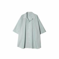 COUPONzz ARMY TWILL / COTTON STRIPE HALF SLEEVE SHIRT GREEN A[~[cC XgCvVc ~^[