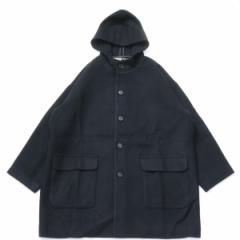 COUPONzz BASISBROEK / CIRCUS BJ-9 Oversized Wool Melton Hooded Coat BLACK o[WXubN R[g E[