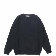 COUPONzz Harley of Scotland / SHAGGY DOG SWEATER KNIT BLACK VM[hbO Z[^[ jbg M2474-7