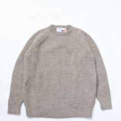 Kerry Woollen Mills / FISHERMAN RIB CREW NECK SWEATER Oatmeal P[E[~Y jbg Z[^[