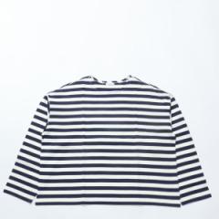 COUPONzz@maillot / Border Big Boat Neck Tee NAVY }C {[_[TVc