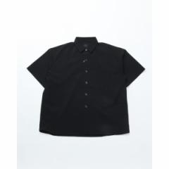 COUPONzz maillot / shadow check s/s big shirt BLACK }C |Vc