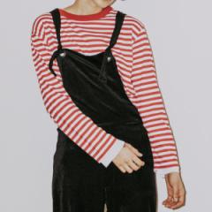 COUPONzz @MEYAME / BORDER DOUBLE LONG SLEEVE TEE @WHITE*RED@ @TVc@