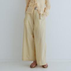 \񏤕i COUPONzz@MEYAME / PIN STRIPE SIDE LINE WIDE PANTS YELLOW@ @Chpc