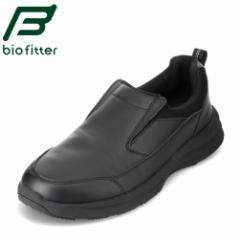 バイオフィッター biofitter BF-1116 4E相当 スニーカー ウォーキングシューズ 防水 雨 ゆったり 4E 抗菌 防臭 反射板 ブラック