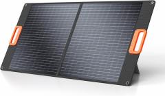 ソーラーパネル100W 折りたたみソーラーチャージャー(20V 5A) 23.5%高転換率 単結晶 小型軽量 ポータブル電源充電器 急速充電 車用携帯