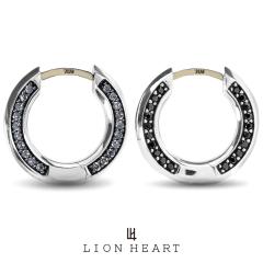 ���C�I���n�[�g for Gift �N���b�`�s�A�X �T�C�h�X�g�[�� �N���A�E�u���b�N �V���o�[925 1EA191  LION HEART K18�|�X�g �t�[�v�s�A�X 1�_