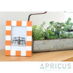 �C���e���A �ʐ^���� �A�v���N�X APRICUS �t�H�g�t���[�� �`�F�b�N �z���C�g���I�����W 15�~20�~1.7cm L��