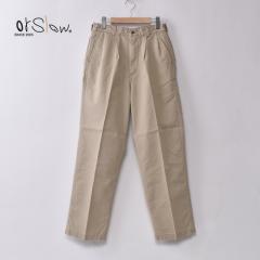 orslow / TWO TUCK WIDE TROUSERS (03-5021-4) / KHAKI (40)  �I�A�X���E / 2�^�b�N ���C�h �g���E�U�[ �`�m�p���c / �J�[�L