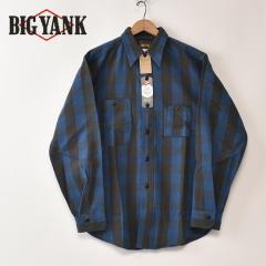 BIG YANK / Y1945 FLANNEL SHIRT BLOCK CHECK / BLUE �r�b�O�����N / Y1945 �t�����l���V���c �u���b�N�`�F�b�N / �u���[