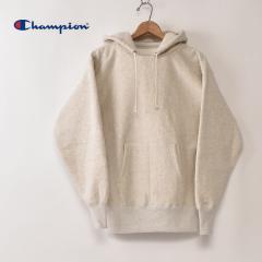 Champion / REVERSE WEAVE PULLOVER AFTER HOODED SWEAT SHIRTS TRUE TO ARCHIVES (C3-D106) / SILVER GRAY �`�����s�I�� / ���o�[�X�E�B