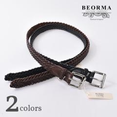BEORMA LEATHER COMPANY �x�I�[�}���U�[�J���p�j�[ / P0009 34mm HERRINBONE PLAITED BELT 34�~�� ���b�V���x���g �S2�F�y���[�J�[���