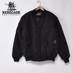 RENEGADE SPORTS / Padded Nylon Lined Derby Jacket / Black ���l�Q�[�h�X�|�[�c ���l�Q�C�h�X�|�[�c / �_�[�r�[�W���P�b�g / �u���b�N