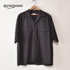 KAPTAIN SUNSHINE / Summer Wool Open Collar S/S Shirt (KS26SSH02) / BROWN PLAID �L���v�e���T���V���C�� / �T�}�[�E�[���I�[�v���J��