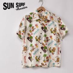 ��30��OFF SALE�ICOTTON SEERSUCKER OPEN SHIRT �gTRIP TO HAWAII�h by �����Ǖ� with MOOKIE / 105) OFF WHITE �T���T�[�t / �I�[�v��