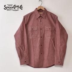 SUGAR CANE / Lot No. SC29682 / RED CHAMBRAY WORK SHIRT (LONG SLEEVE) / 461A) ONE WASH �V���K�[�P�� ���b�h�V�����u���[���[�N�V��
