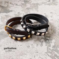YUKETEN�~TORY LEATHER / 1�hSTUDS BELTS ���P�e���~�g���[���U�[ �g�[�����U�[ / 1�C���` �X�^�b�Y�x���g �S�Q�F