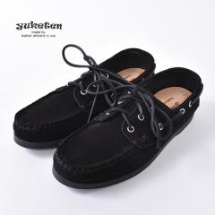 ��40��OFF SALE�I YUKETEN / BOAT SHOE w/camp sole / FO Nero ���P�e�� / ���J�V�� �f�b�L�V���[�Y / �u���b�N �X�E�F�[�h