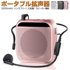 ワイヤレスマイク付き 拡声器 マイク2本セット 40W出力 電池 AC駆動