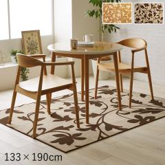 �T�V�� �f�X�N�J�[�y�b�g �L�b�Y���[���}�b�g �f�X�N���[�N�}�b�g ���� �{�^�j�J���� 133�~190cm �x�[�W�� �_�[�N�u���E��