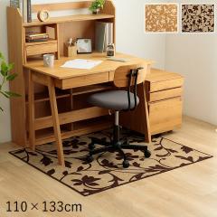 �T�V�� �f�X�N�J�[�y�b�g �L�b�Y���[���}�b�g �f�X�N���[�N�}�b�g ���� �{�^�j�J���� 110�~133cm �x�[�W�� �_�[�N�u���E��