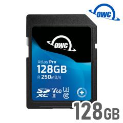 �v���d�l�̍����]��SD�J�[�h�y128GB�zOWC Atlas Pro SD�bSDXC UHS-II V60�b�ő呬�x �������݁F130MB/S�E�ǂݏo���F250MB/S�b�h���E�h�o
