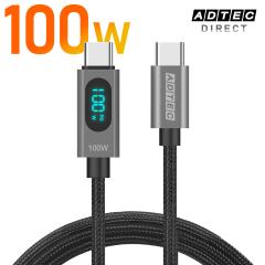 �yLED�\�� USB-C to C �P�[�u�� 1.2m�z100W PD�Ή� ����d�̓��j�^�����O eMarker���� �[�d��Ԃ������� ���{���[�J�[