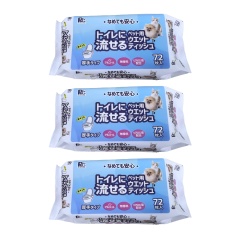 �g�C���ɗ����� �y�b�g�p�E�F�b�g�e�B�b�V�� 72���� 3�܃Z�b�g